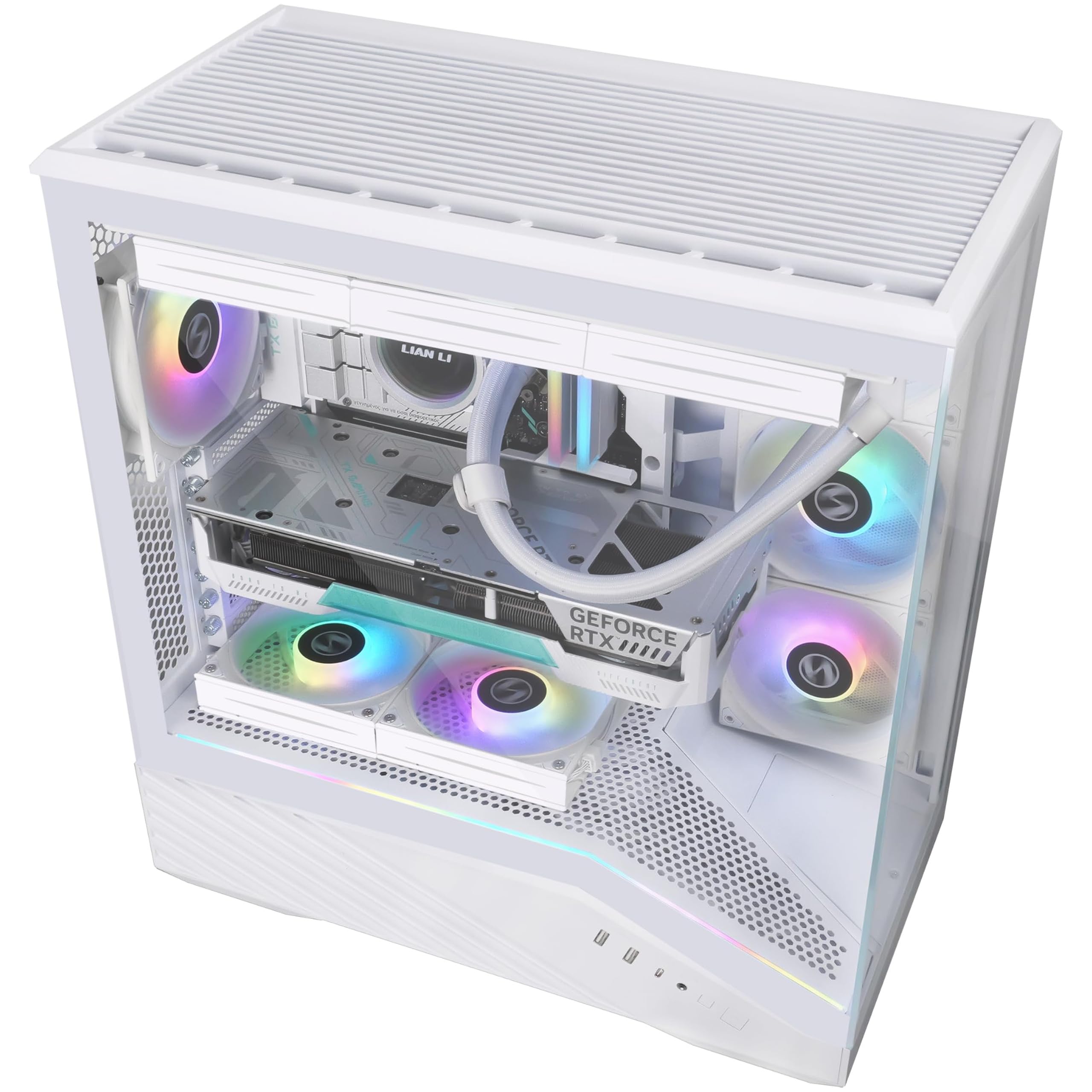 Amazon | Lian Li VECTOR V100 White ピラーレス PCケース LED